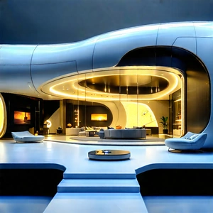 Futuristic Smart Home With Image, There