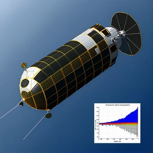 A Large, Round, And Yellow Spacecraft Floating In The Air