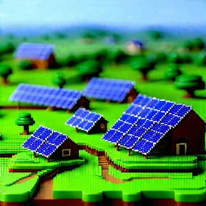 Innovative Renewable Energy (design:1.29) With Model Town
