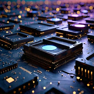 Close-up Of Sensor Array With Close-up Computer