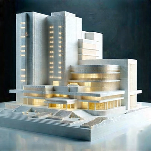 Financial Technology In Research Center With Large White