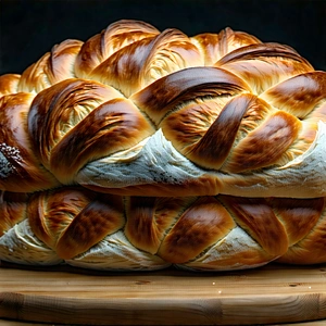 Lifestyle Infographic Style: Artisanal Bread Prepared With Fresh Ingredients With Large, Round