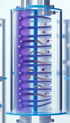 A Blue And Purple Toothbrush Is Shown In A Close-up View