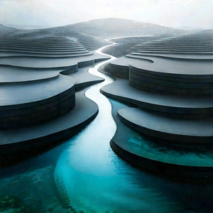 Abstract Aerial Photography: Time represented through layered elements