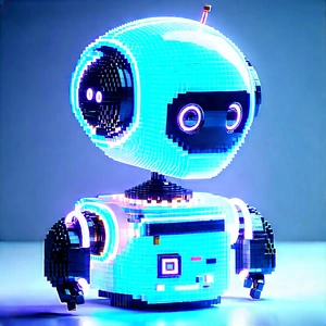Robot with neon accents