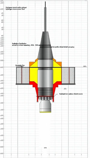 A Yellow And Red Rocket Is Shown In A Diagram