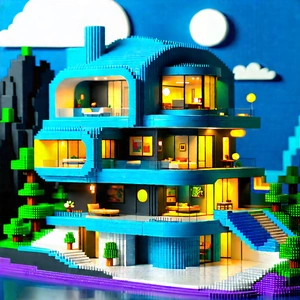 (futuristic:1.43) Smart Home With Model Large