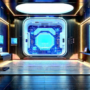 (futuristic:1.17) Smart Home With Image, There