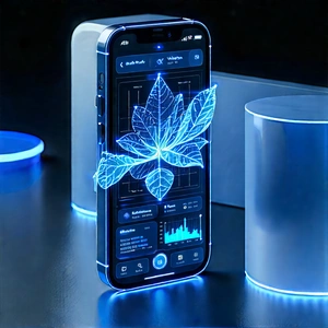 Smartphone With Data Visualization With Cell Phone