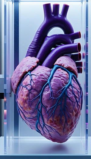 A Close-up Of A Heart, Showcasing Its Intricate Structure And Details