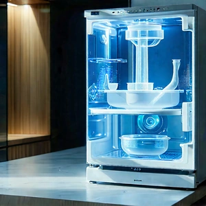 Innovative Smart Appliance Design With Modern, Stainless