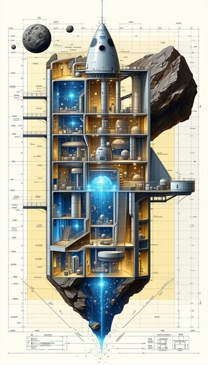 In The Image, There Is A Large, Multi-level Building With A Variety Of Rooms And Spaces