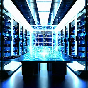 Futuristic Server Room With Image, There