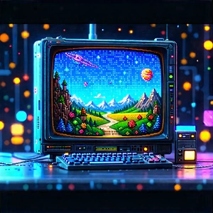 Entertainment Technology In Research Center With Colorful, Animated