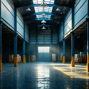Urban Product Photography: Converted Warehouse With Dramatic (lighting:1.45) With Large, Empty