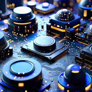 Tech Flat Design: Close-up of sensor array