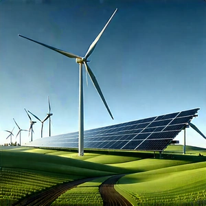 Innovative Renewable Energy (design:1.48) With Large Wind