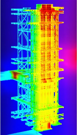 The Image Is A 3d Model Of A Large Building, Possibly A Skyscraper