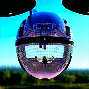 Drone With Holographic Display With Large, Round,