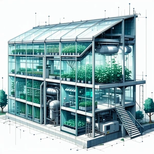 The Image Is A Drawing Of A Large Building With Many Windows