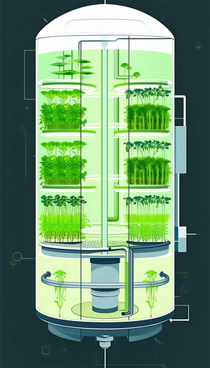 A Large, Multi-layered Greenhouse Filled With Various Plants