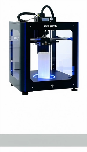 A Large Machine Is Shown In The Image, With A Blue Light Illuminating The Area
