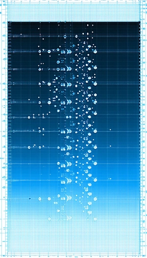 A Blue Screen Displays A Series Of Dots, Which Are Arranged In A Spiral Pattern
