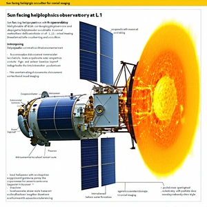The Image Is A Diagram Of A Spacecraft, Specifically A Sun-facing Heliophysics Observatory