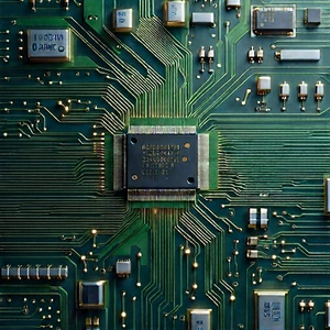 Circuit board with digital particles