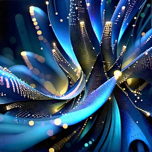 Close-up of fiber optic cables
