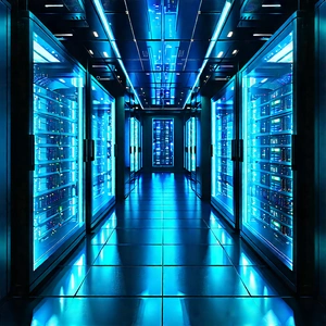 (futuristic:1.37) Server Room With Large Room