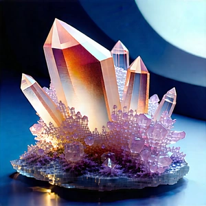 Abstract Fractal Art: Crystalline Composition With Beautifully Crafted