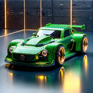 Automotive Technology In (design:1.16) Studio With Green Sports