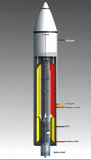 A Large, Cylindrical Structure With A Yellow And Red Stripe On It