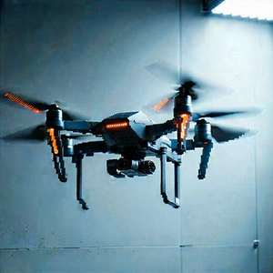 Drone With Data Visualization With Drone Hanging