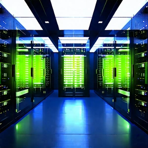 Futuristic Server Room With Image, There