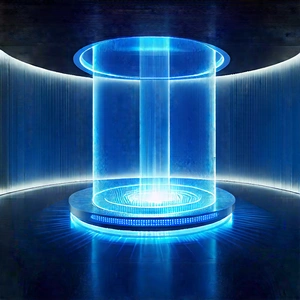 (futuristic:1.48) Innovation Hub With Large, Blue,