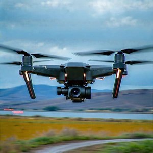 Drone With Streaming Content With Black Grey