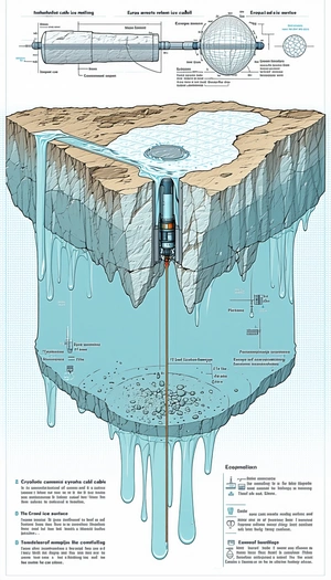 A Large Iceberg Is Shown In A Drawing, With A Large Hole In The Center