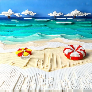 Lifestyle Voxel Art: Beach day during holiday season