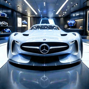 Automotive Technology In Research Center With White Mercedes