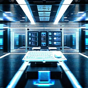 Futuristic Server Room With Image, There