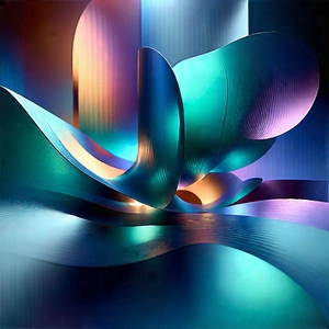 Abstract 3d Render: Kinetic Energy Captured In Abstract Form With Colorful Abstract