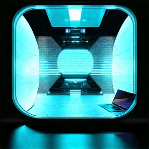 (futuristic:1.12) (digital:1.24) Workspace With Futuristic Room