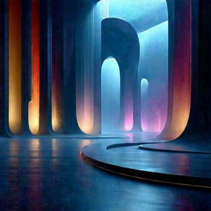 Futuristic Innovation Hub With Image, There