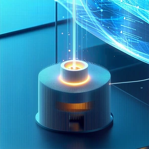 A Small White Light Is Shining On A Round Object, Which Appears To Be A Light Bulb