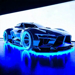 Automotive Technology In Design Studio With Futuristic Displayed