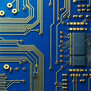 Tech Advertising Photography: Close-up of electronic circuit