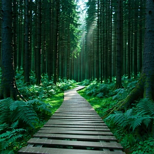 Nature Geometric Design: Path through dense forest