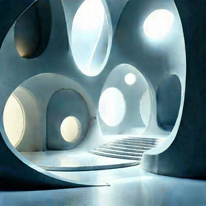 Futuristic Innovation Hub With Image, There